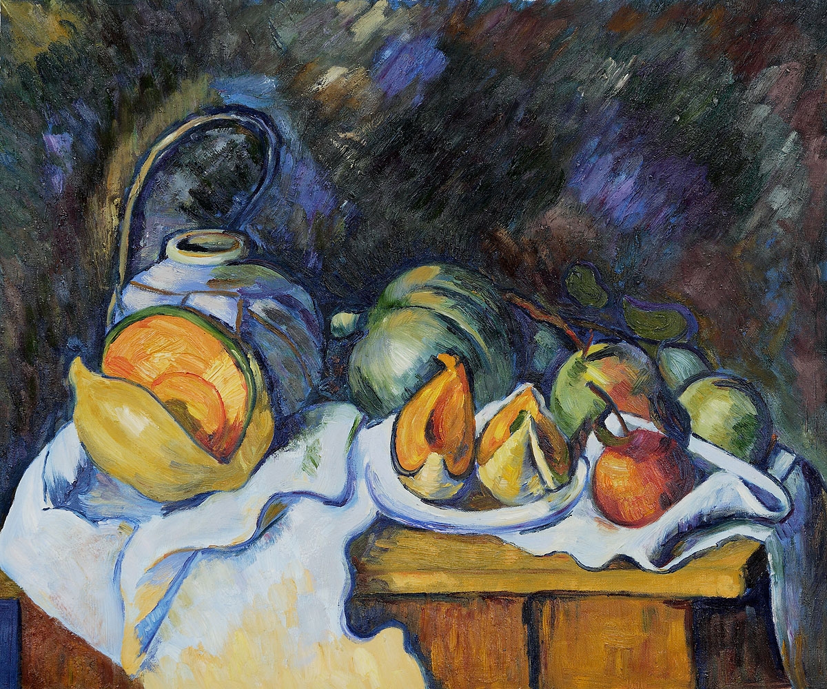 Still Life with Melons and Apples - Paul Cezanne Painting